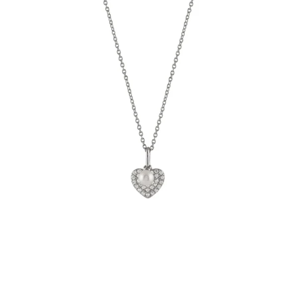 Colar Unike Classy Heart Pearl