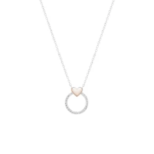 Colar Unike Circle Heart Rose Gold