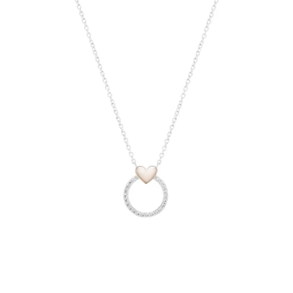 UK.CL_.1204.0245 Colar Unike Circle Heart Rose Gold
