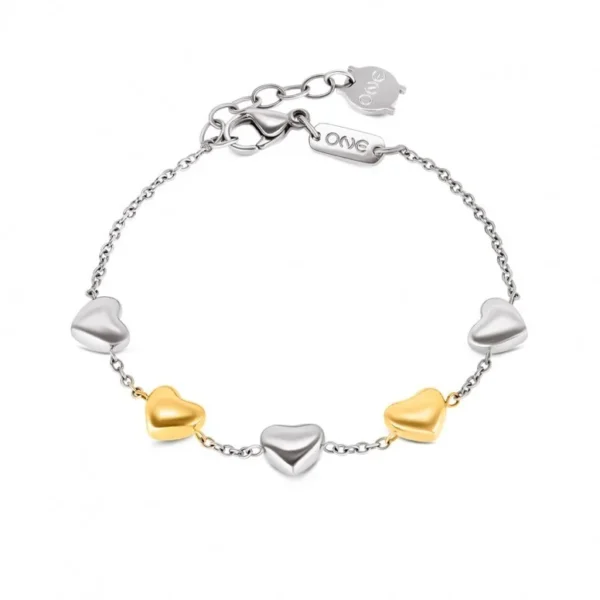 Pulseira One Crazy Heart Embrace Bicolor