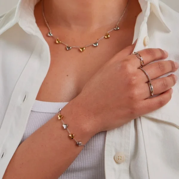 Pulseira One Crazy Heart Embrace Bicolor