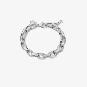 bracelete-de-homem-route-fina-prateada Pulseira Radiant Route