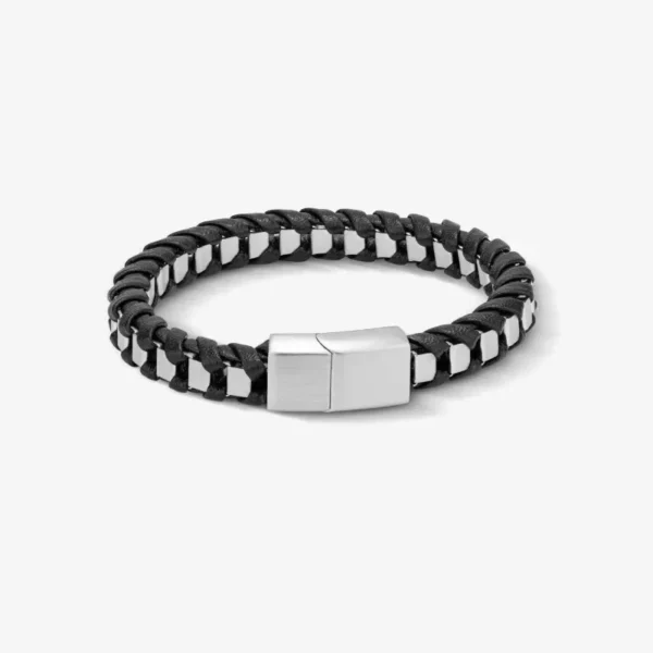 pulseira-de-homem-shadow-link-couro-negr Pulseira Radiant Shadow Link Couro