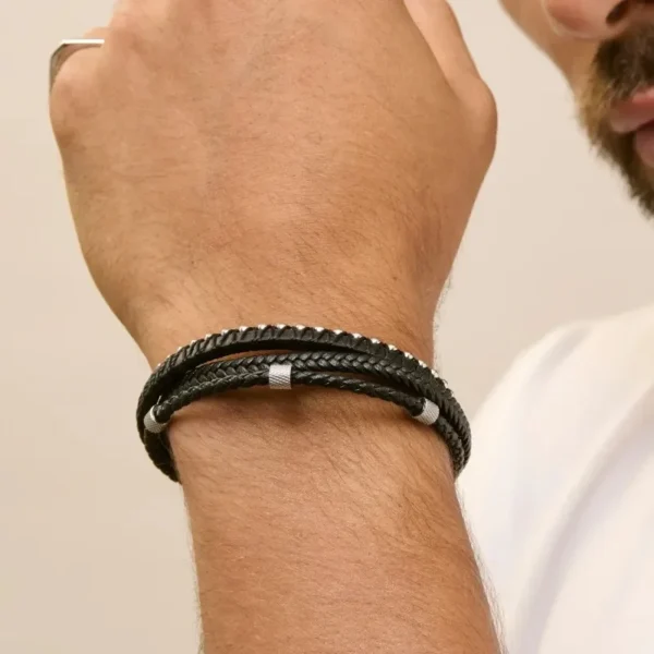 pulseira-de-homem-sierra-preta-prateada-1 Pulseira Radiant Sierra