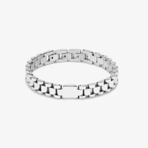 pulseira-homem-gourmette-cruz-prata Bracelete Radiant Gourmette Cross
