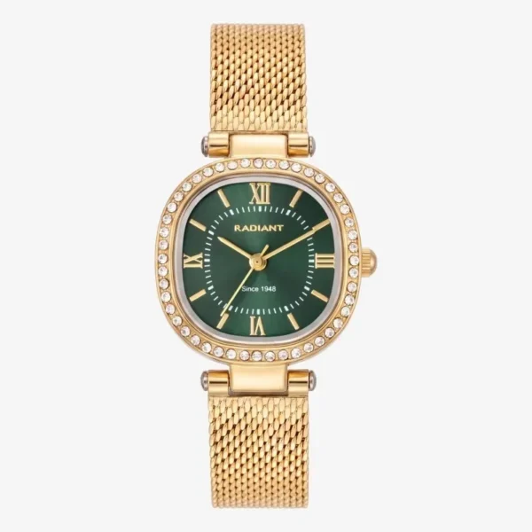 relogio-de-mulher-halo-verde-dourado Relógio Radiant Halo